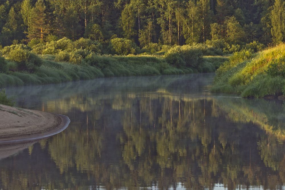 Раннее утро над Плюссой.
