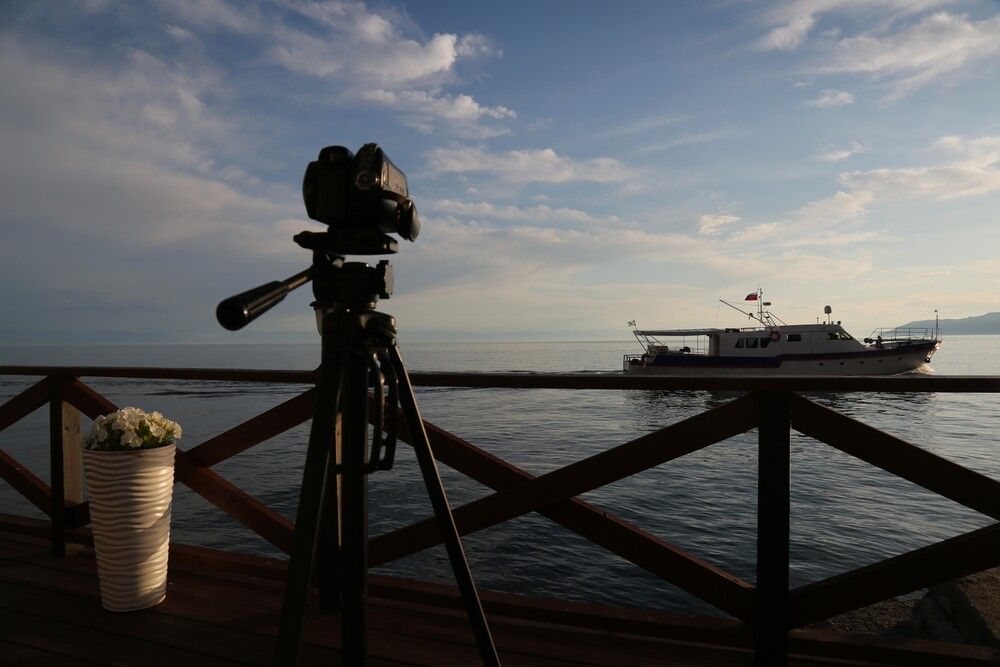 Вечерняя съёмка на озере Байкал