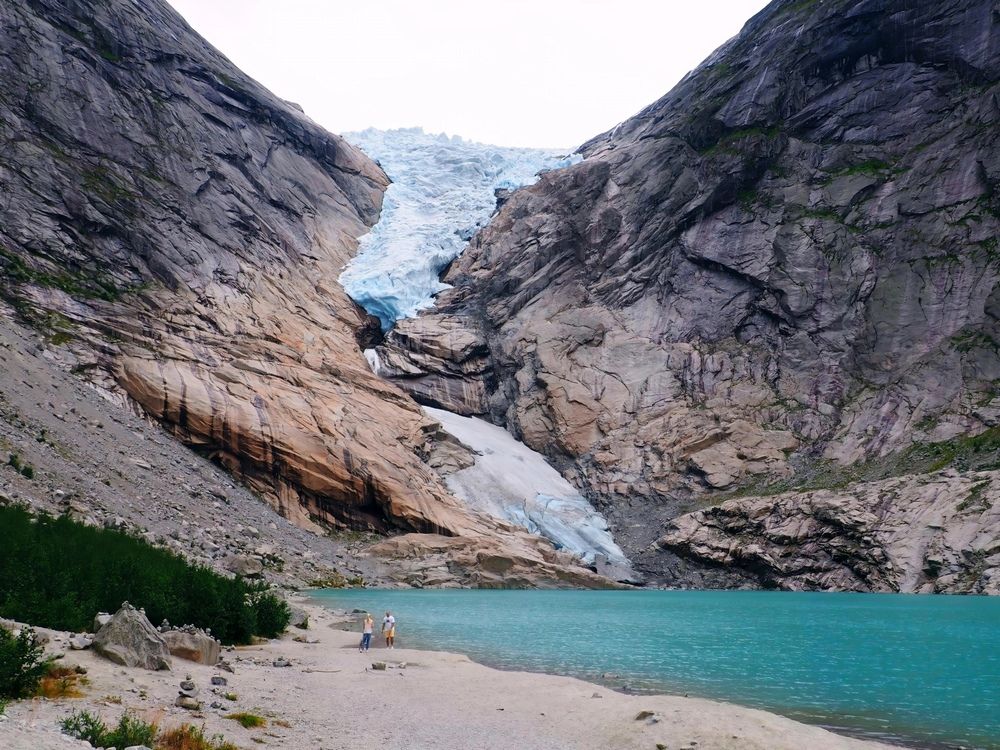 The Briksdal glacier