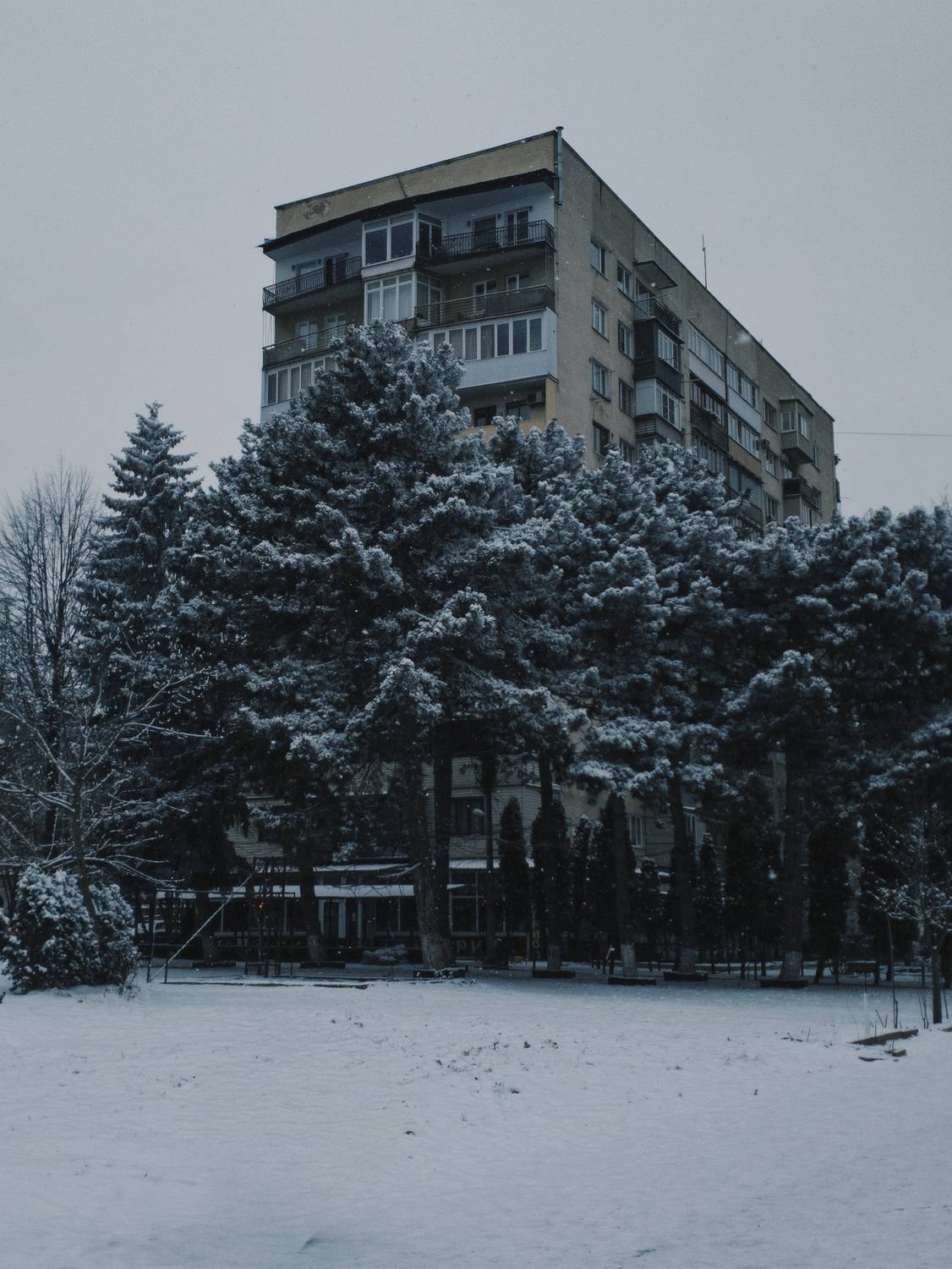 Зима над панелями