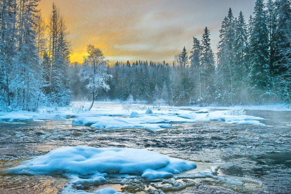 Зимний рассвет.