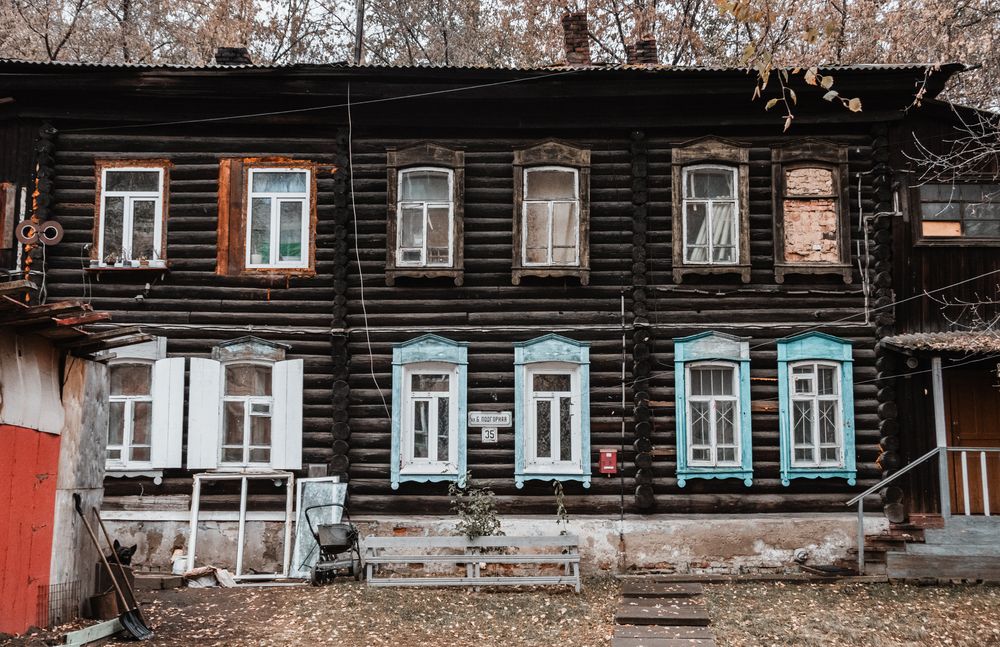 wooden houses