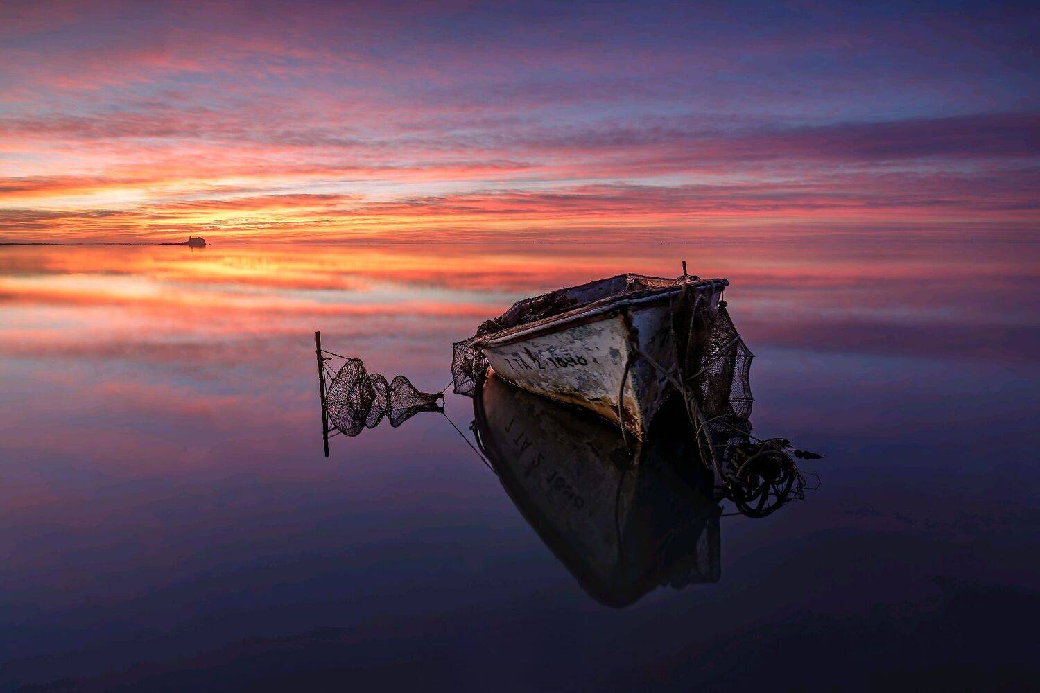 Sunrise in the Ebro Delta