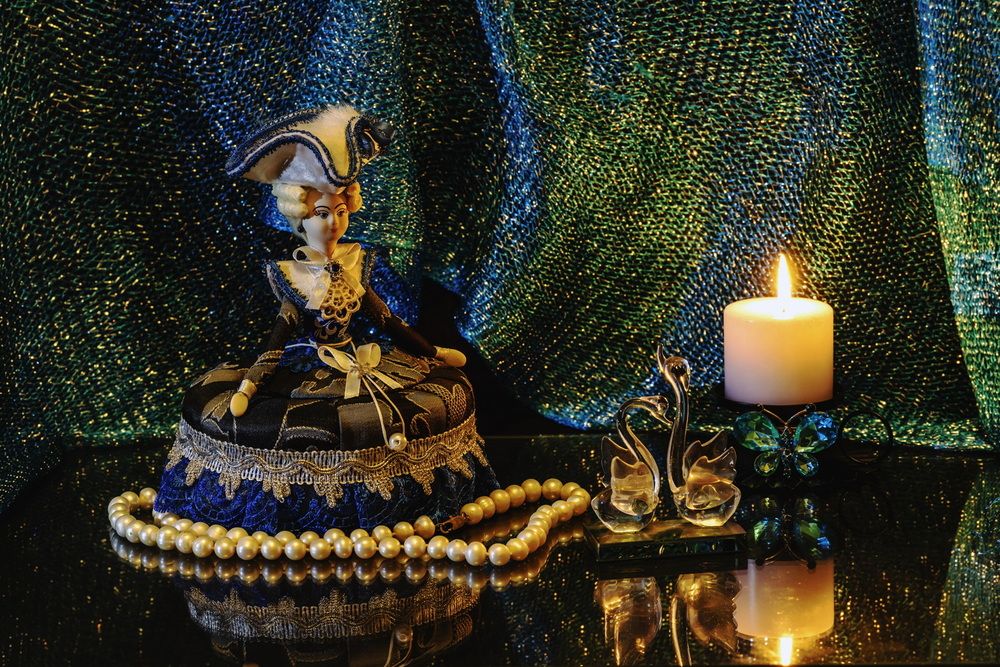 Дама в синем.