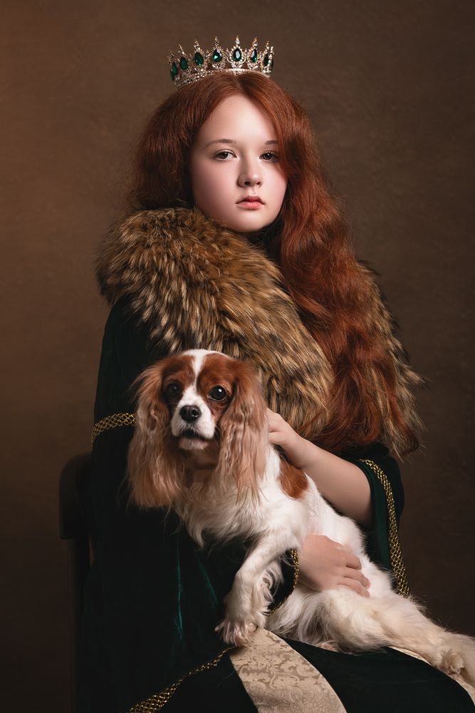Queen with a dog