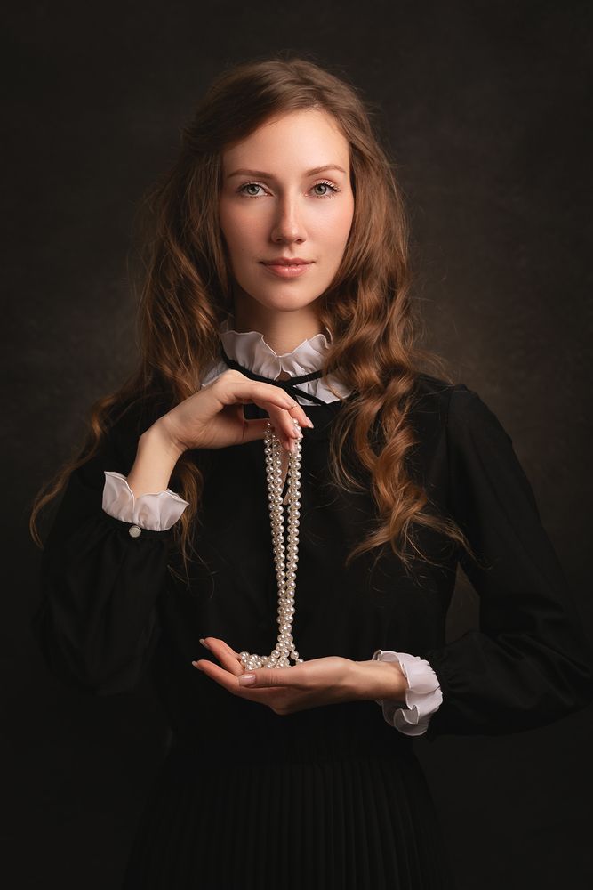 Girl with beads