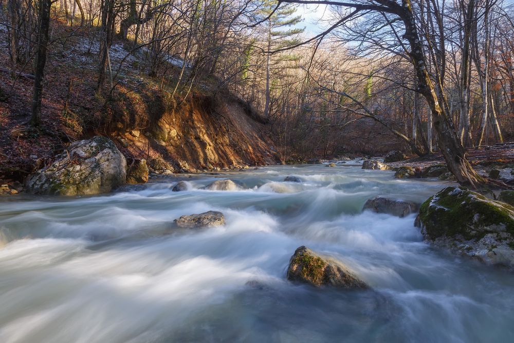 Зимняя речка Коккозка.