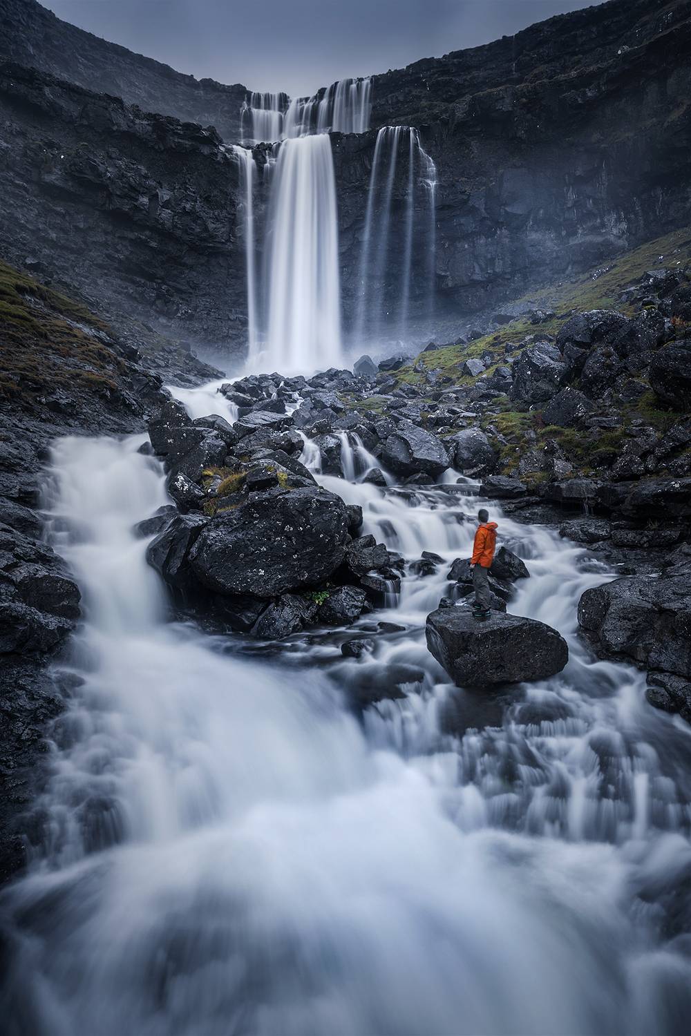 Fossa waterfall, Faroe islands Fossa waterfall, Faroe islands