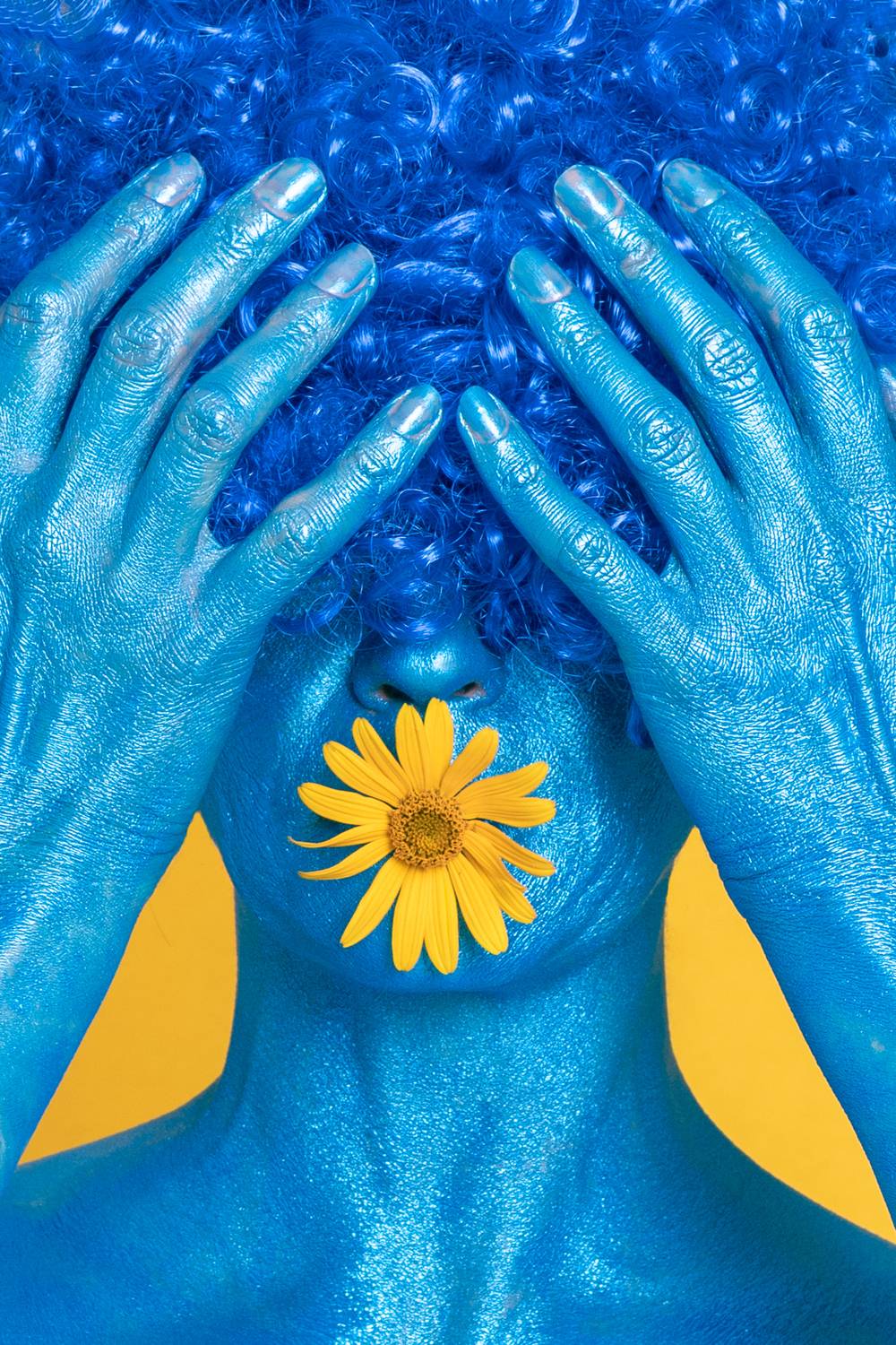 A blue day. A yellow secret.