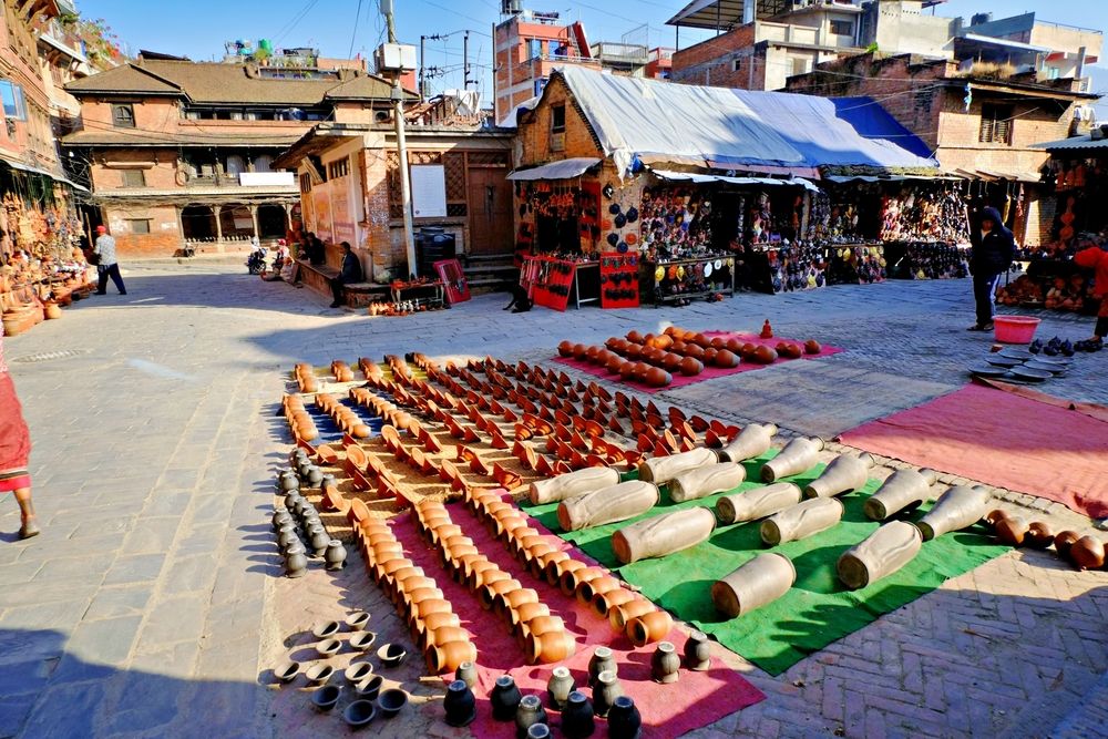 pottery street at Bhaktapur