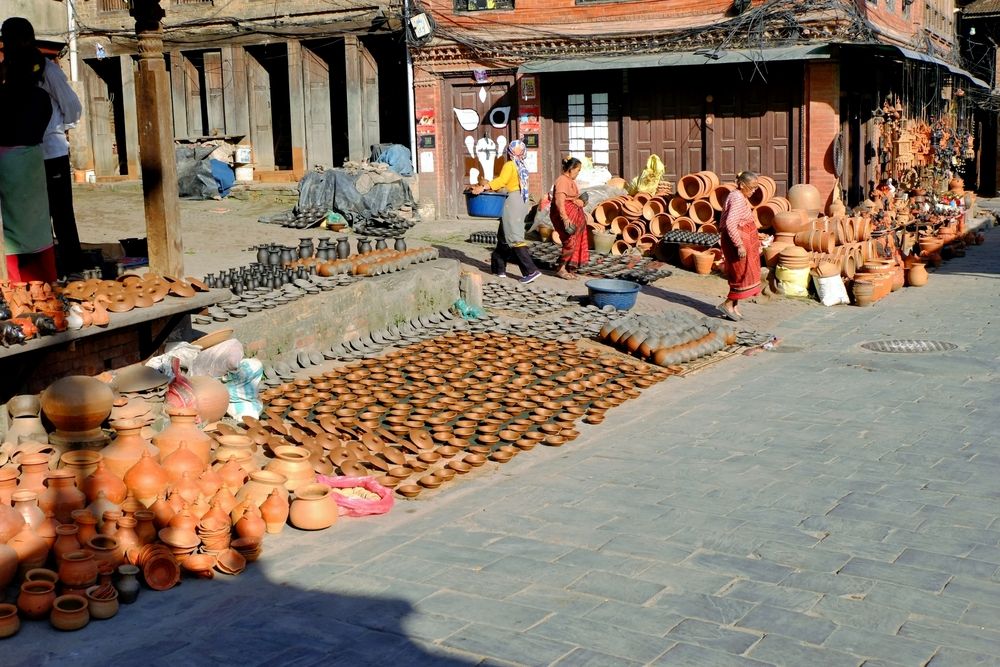 pottery street at Bhaktapur