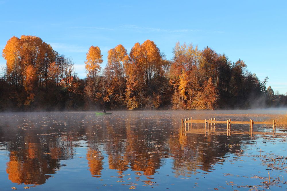 туман ложится
