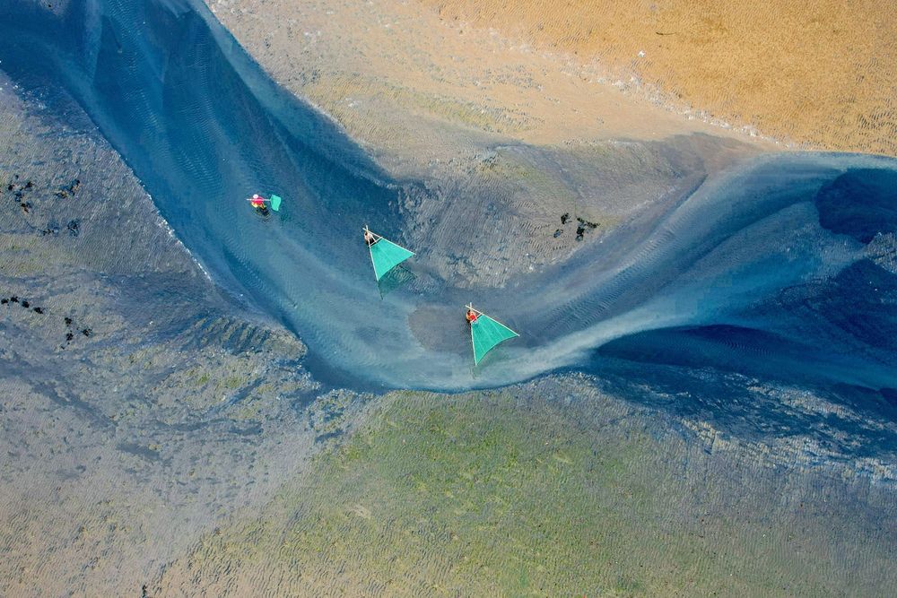 Fishermen on the coast of China