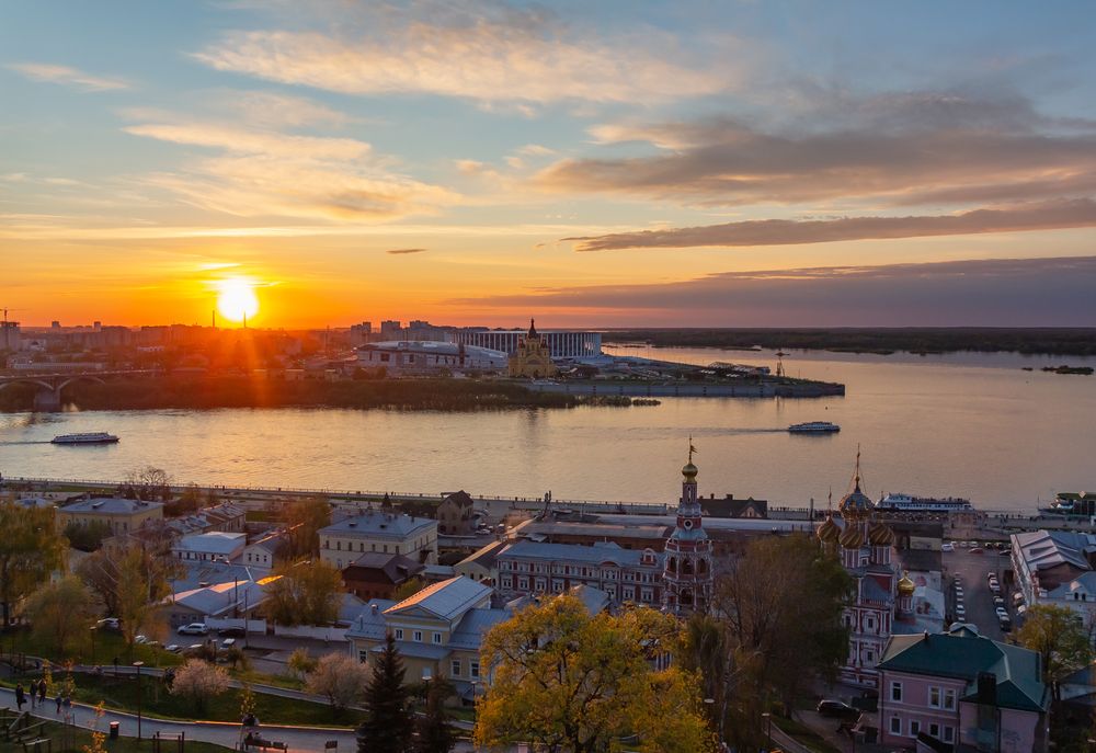 Закат на Волге