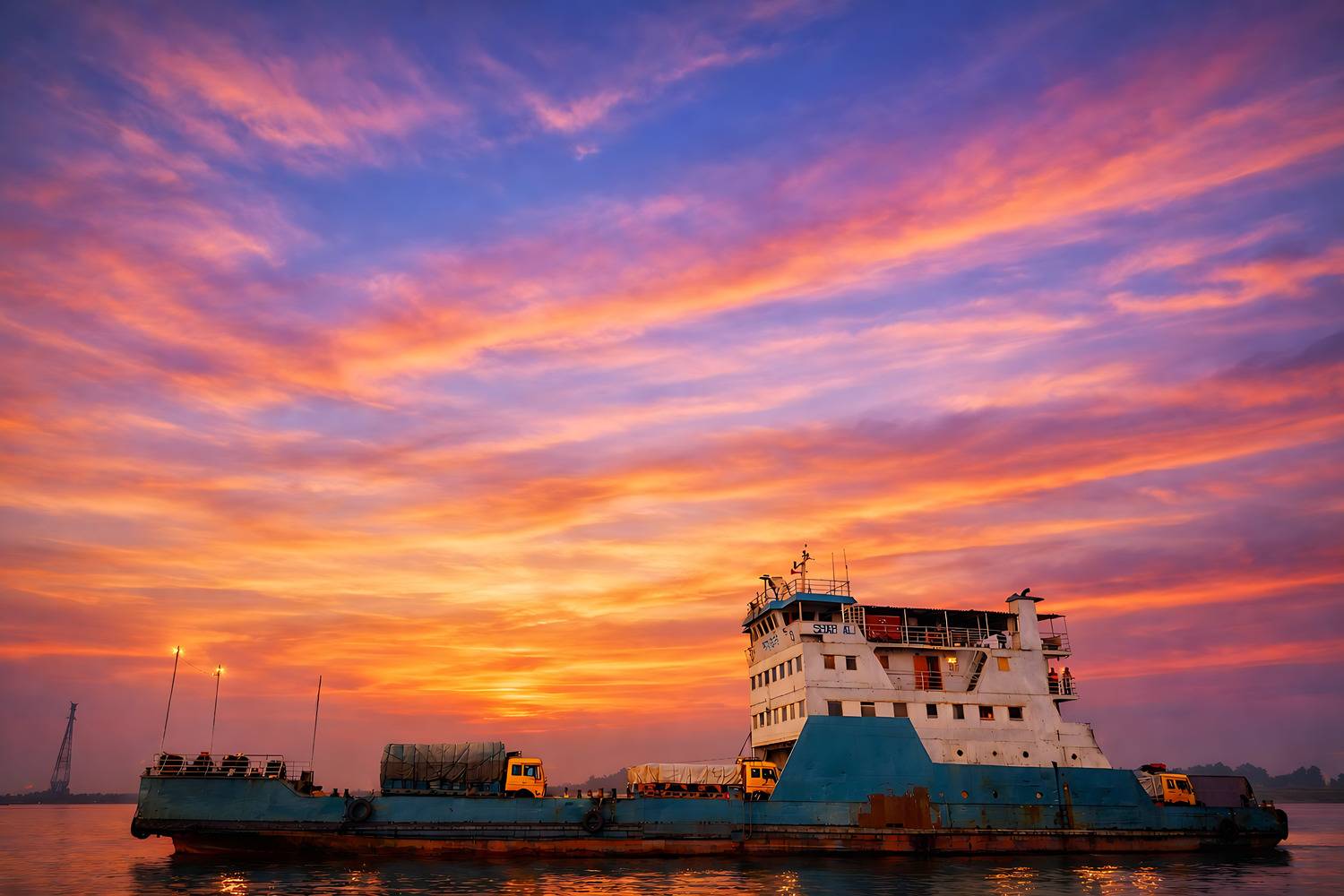 Golden hour on the river.