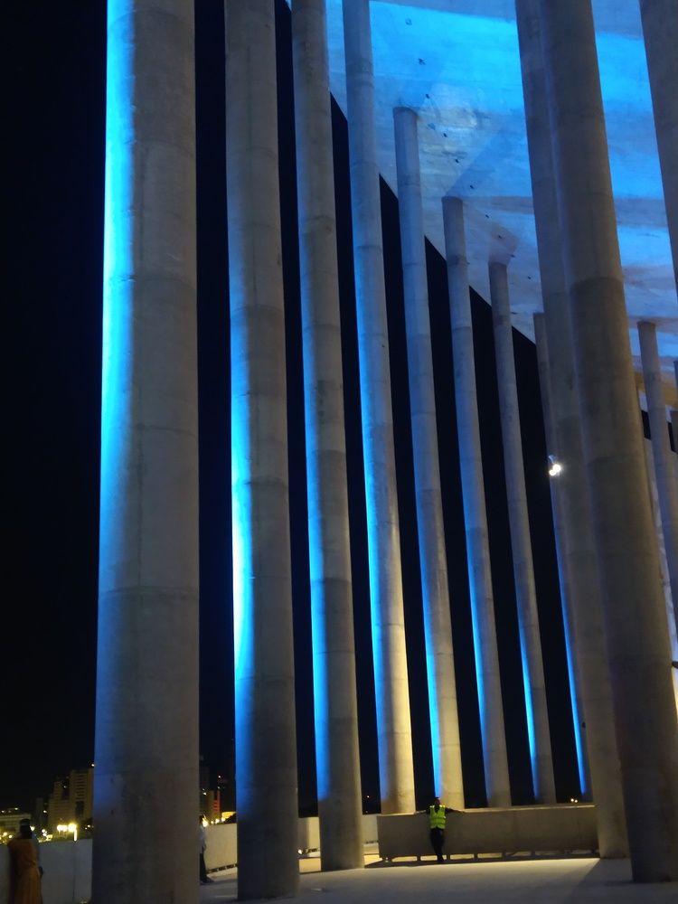 Colunas do Estádio Arena Mané Garrincha.