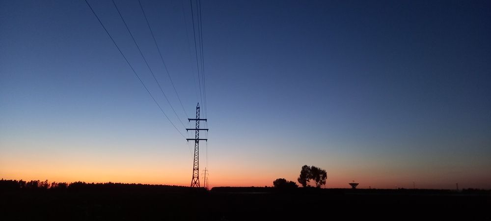 Закат в полях