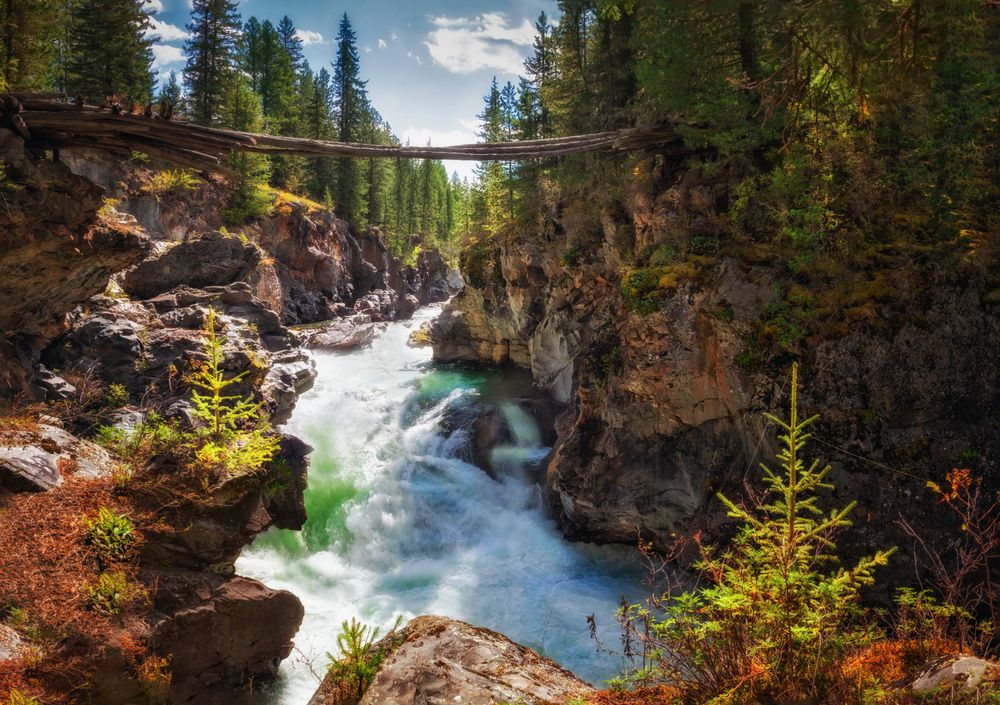 Чертов мост на реке Чулышман ( Алтай)