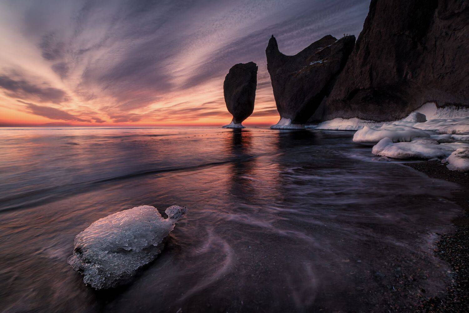 On the shores of winter Primorye