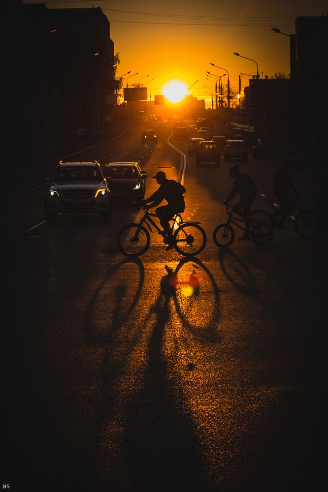 Велосипед на закате