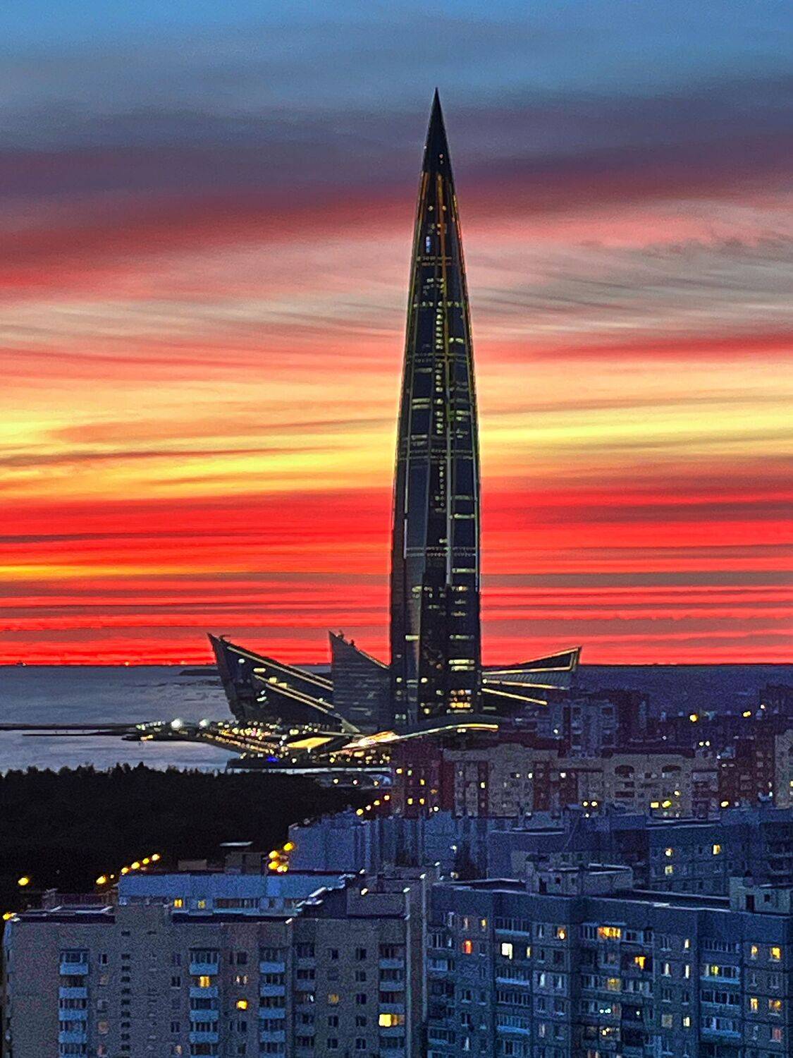 Слоёный закат