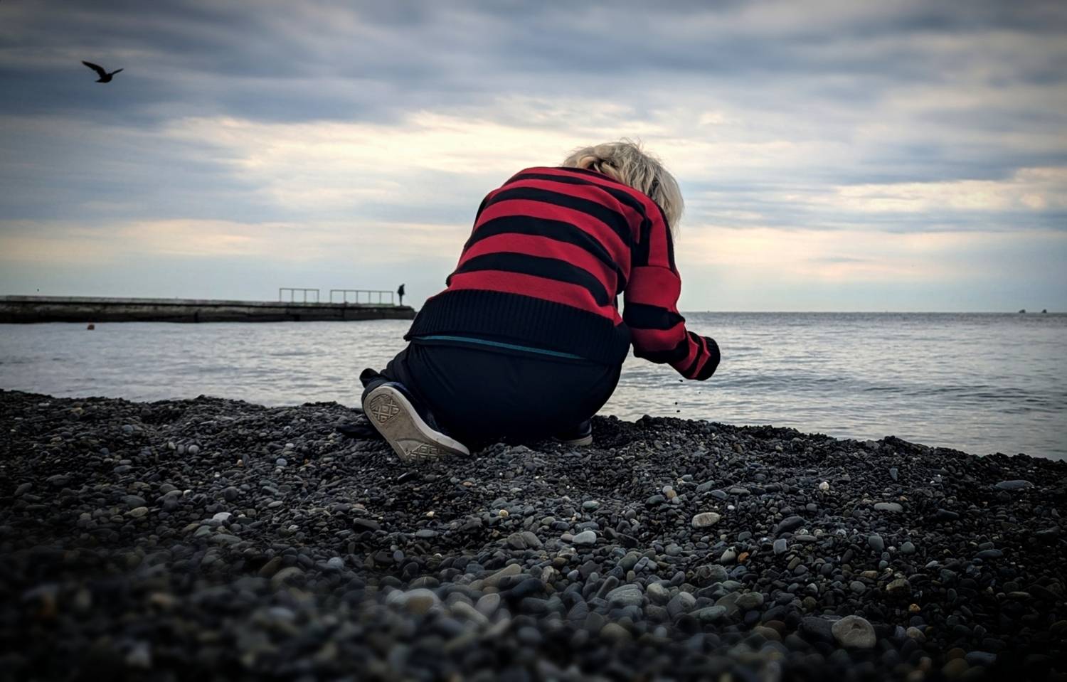 sea ​​in grunge style