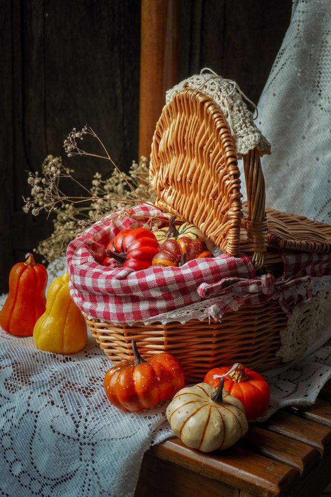 Golden Glow in Crimson Harmony