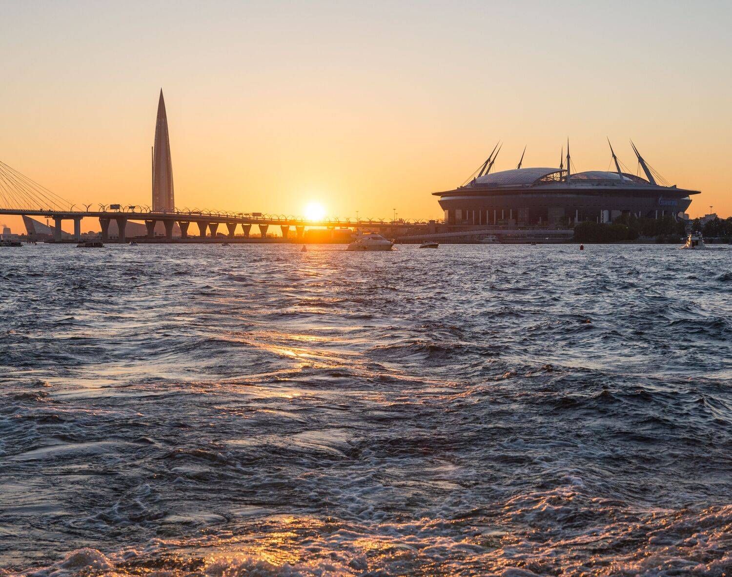 Малая Нева, закат.