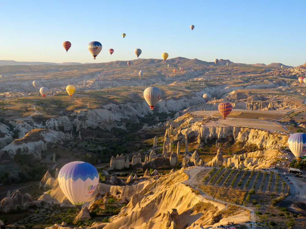 Valley of Love and balloons in Cappadocia