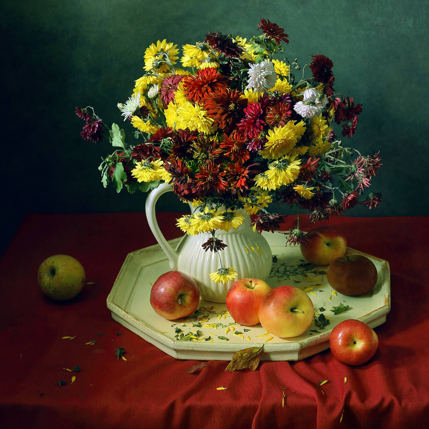 Букет осенних хризантем