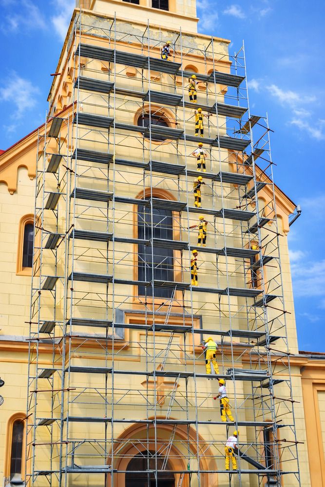 Scaffolding workers