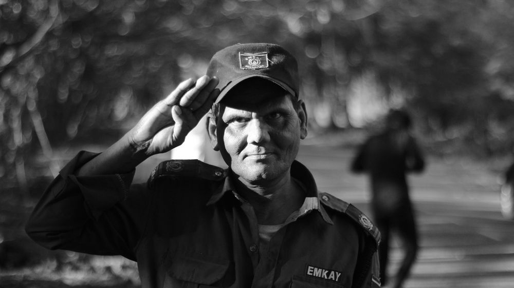 On duty, yet full of pride.