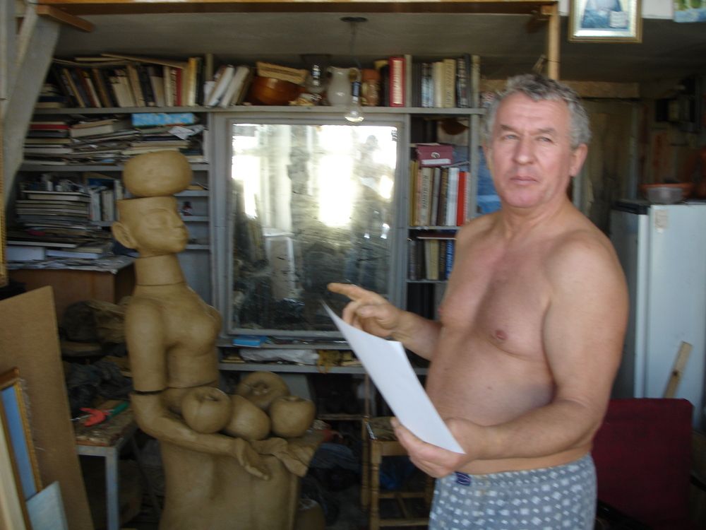 Мужской портрет. Скульптор керамист В.Г.Шабалин