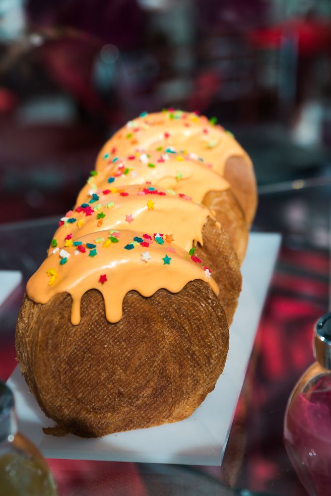 roll with bright glaze