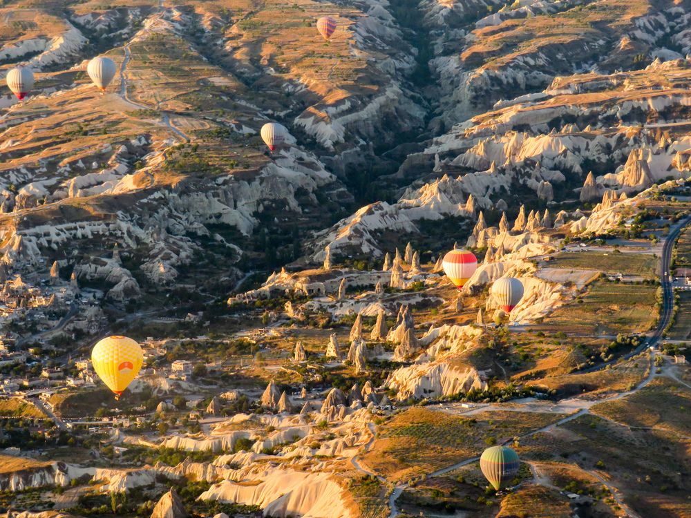 Valley of Love and balloons in Cappadocia