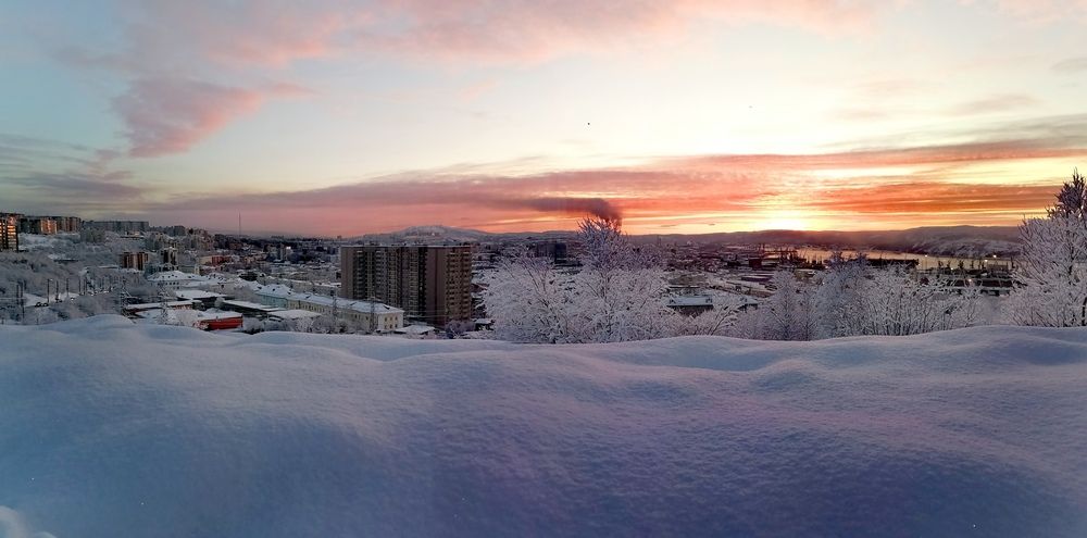 Январский закат в Мурманске