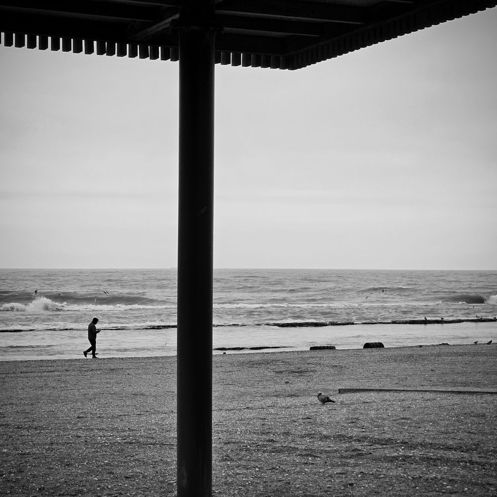 The Caspian sea coast in Makhachkala