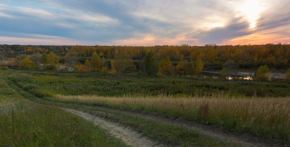 Закат на р. Чумыш.