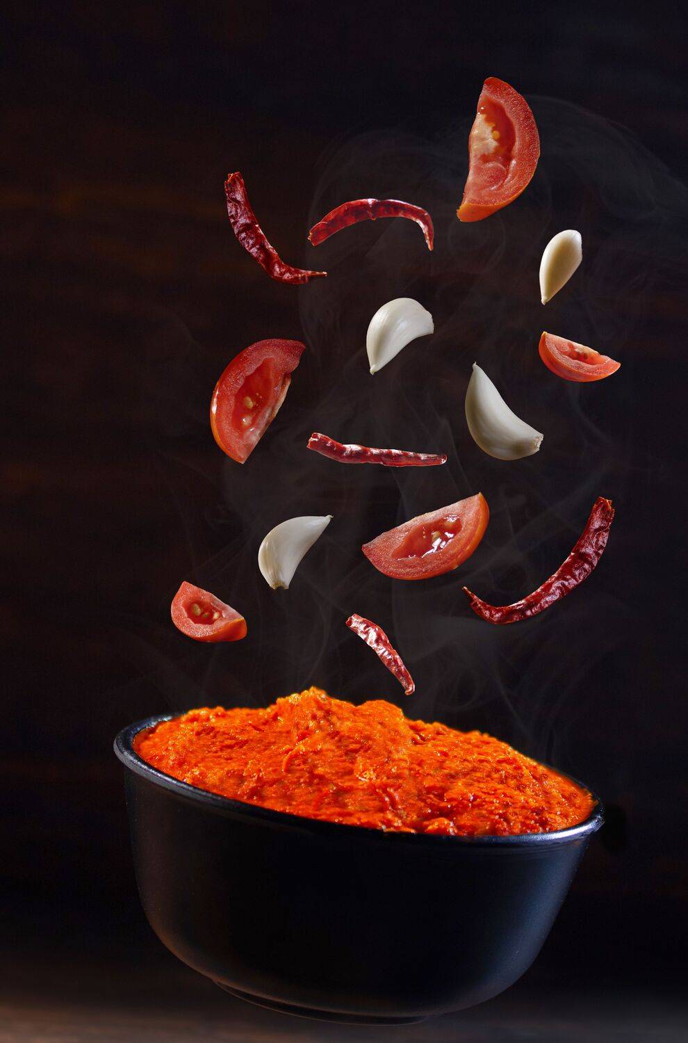 Levitation of fiery Schezwan chutney