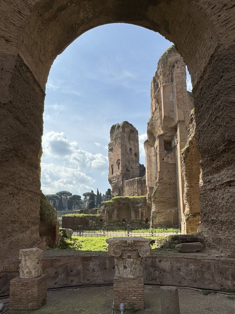 A window into history. Baths of Caracalla.