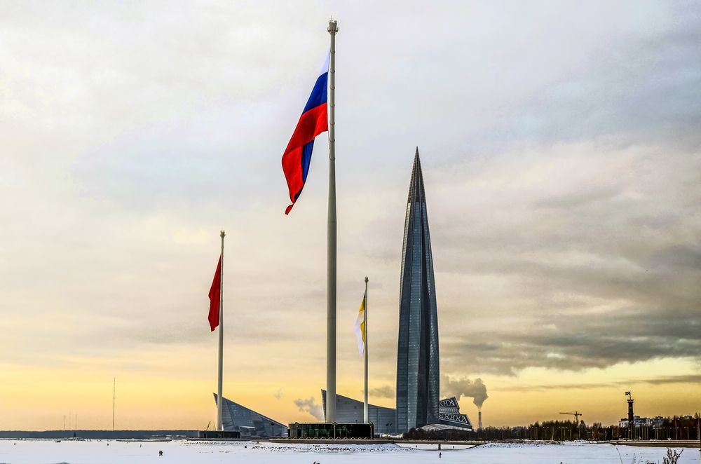 Лахта центр. Закат.