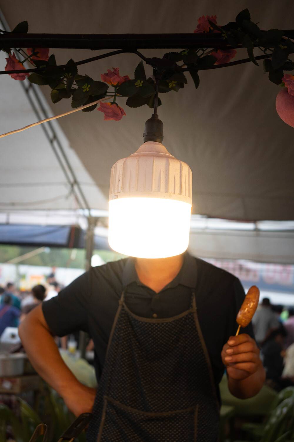 Street vendors at the fair.
