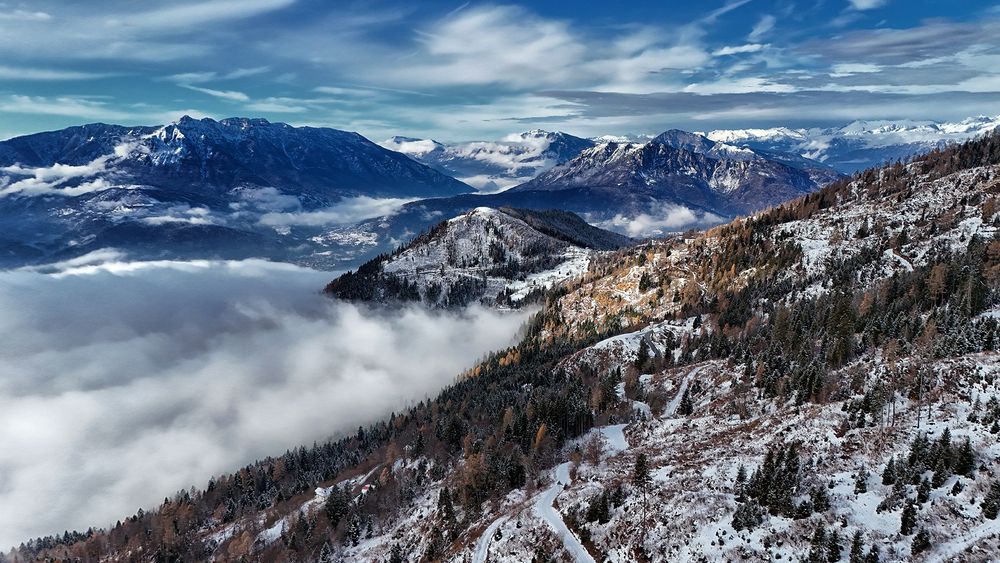 Italian mountains in winter