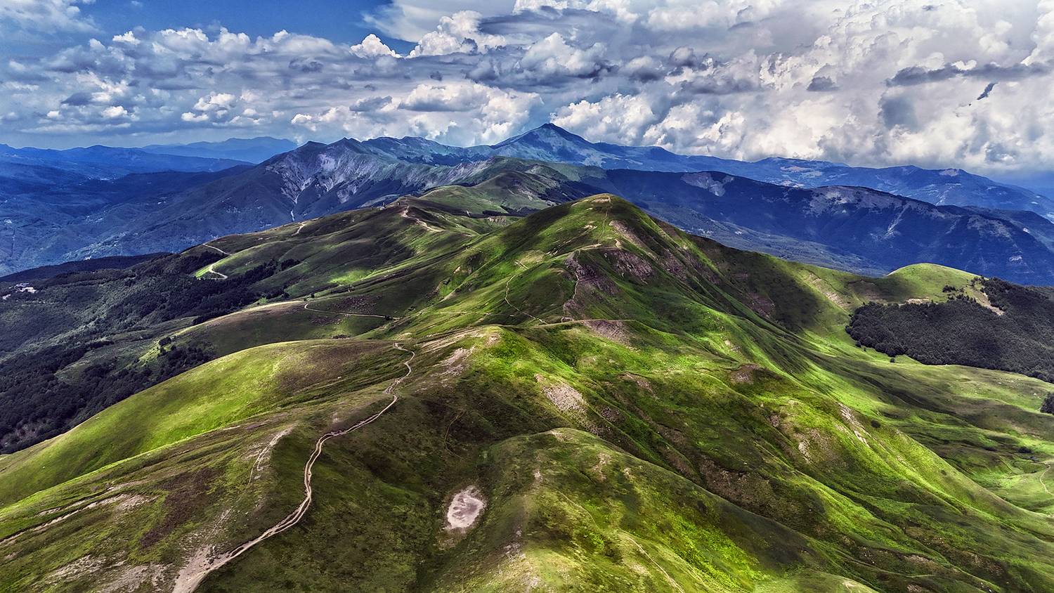 The crest of the Emilian Apennines