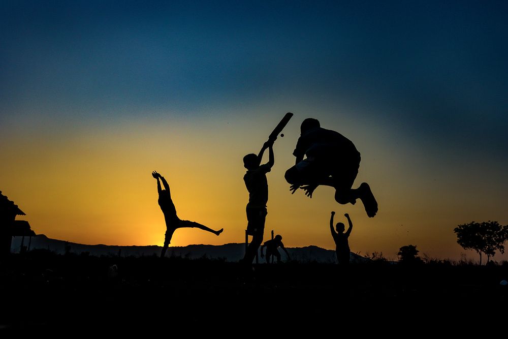 “Silhouettes of passion, painted in the colors of cricket.”