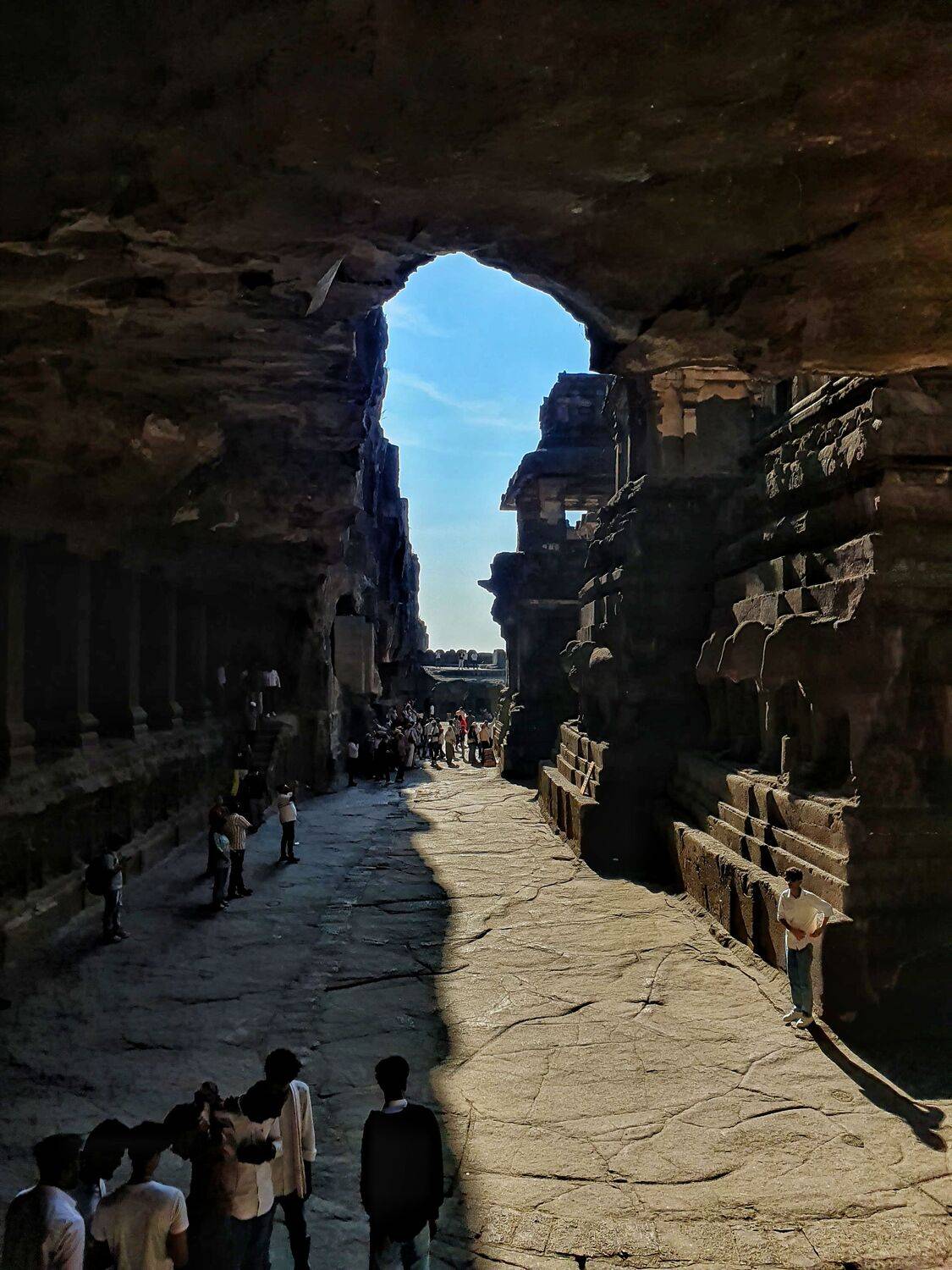 Sunlight Through the Stone Gateway – Ellora Caves