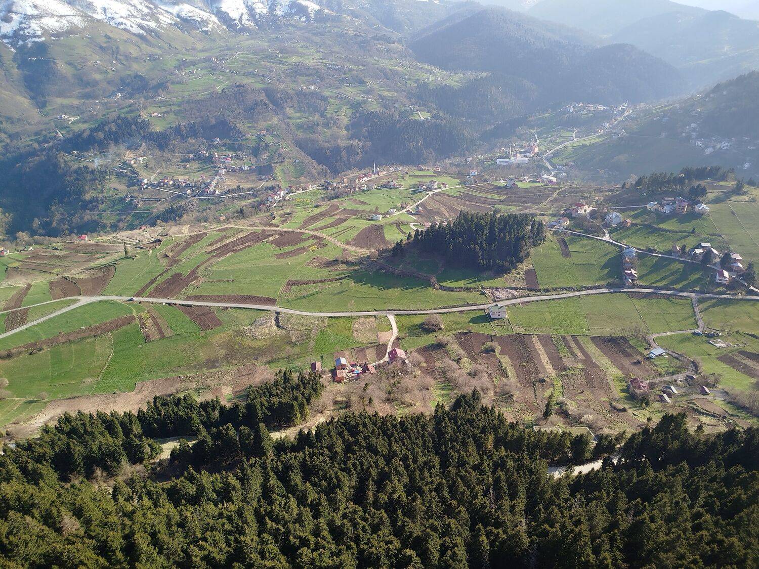 Vibrant Rural Valley Landscape in the Trabzon Highlands