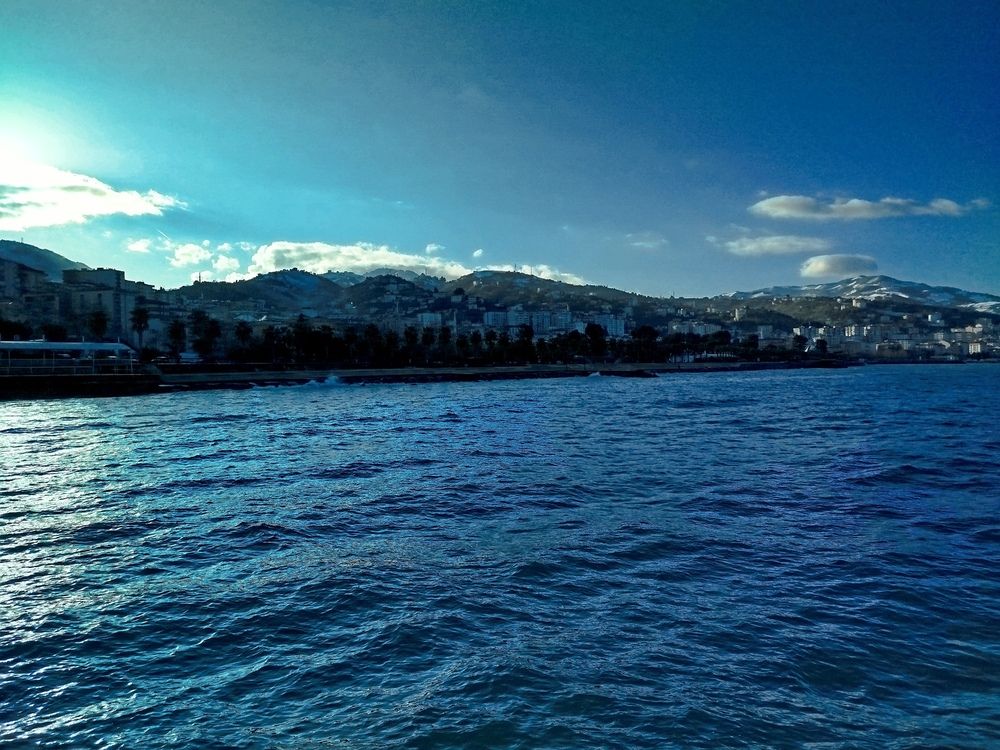 Vibrant Coastal Panorama of Trabzon City and the Black Sea