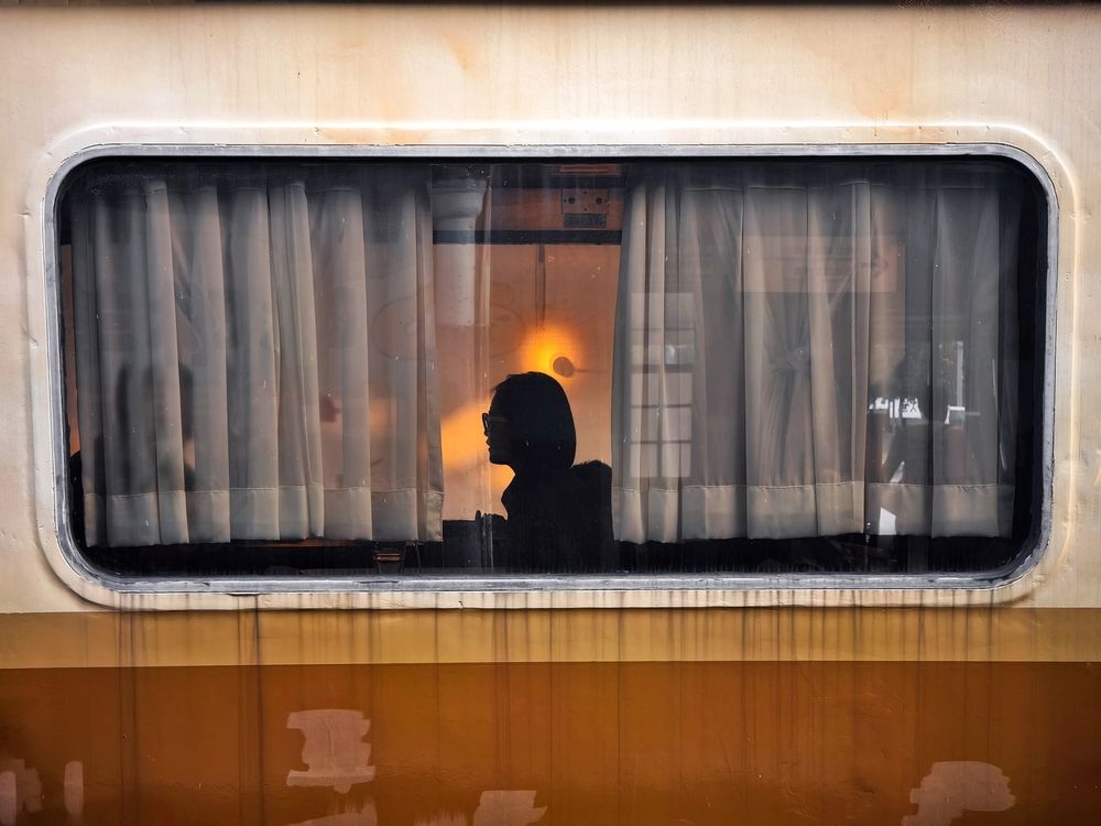 Light from the train window