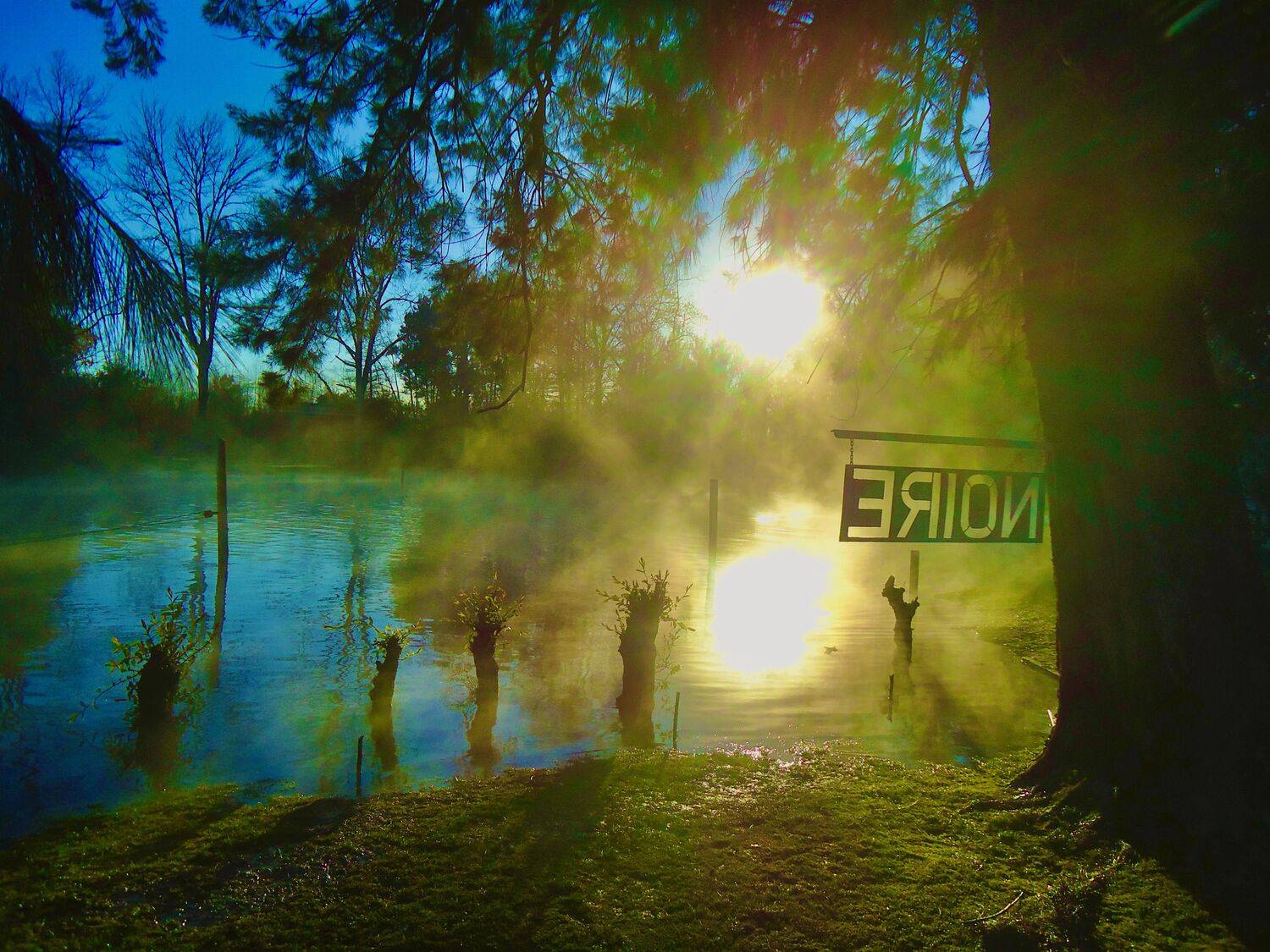 les aguas iluminadas del rio